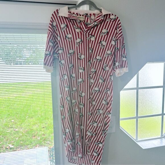 Vintage Santa Clause red and white pinstripe Nightgown - Picture 4 of 4